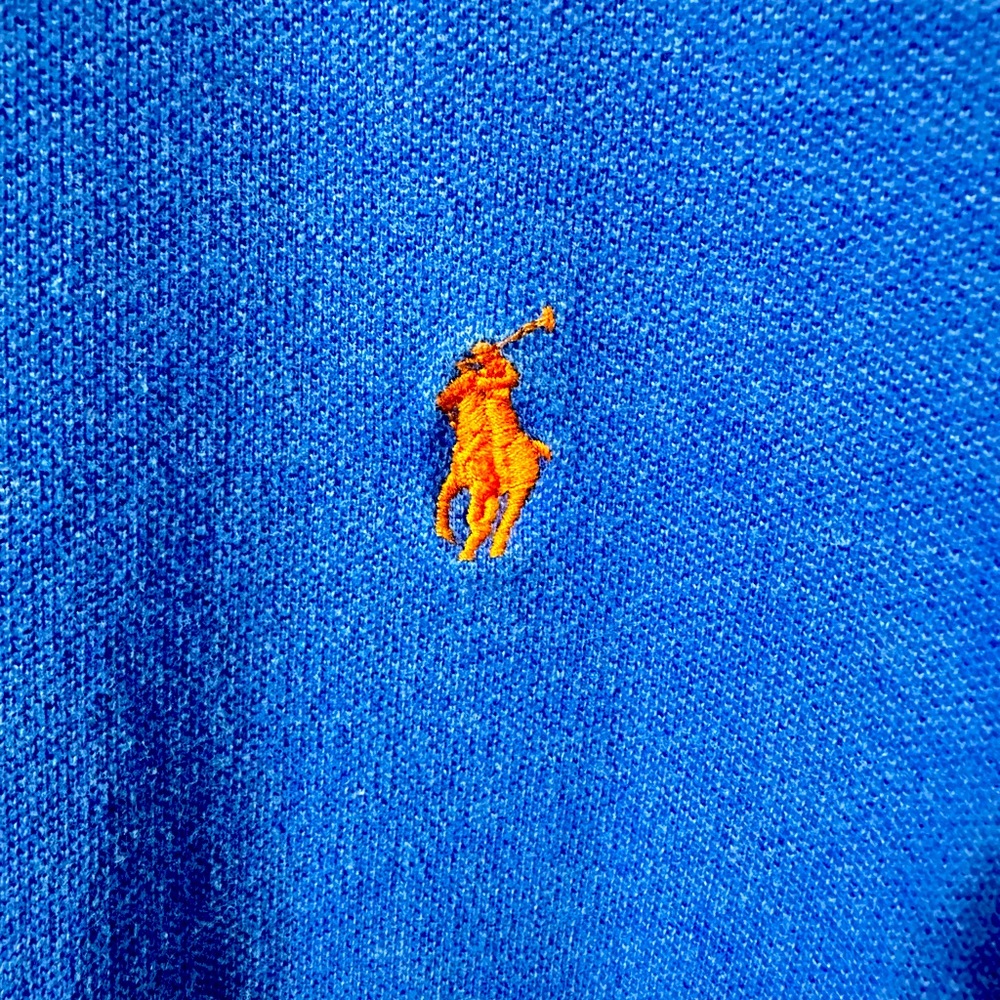 Polo Ralph Lauren Classi Fit Polo Shirt Men's XLT/TGL  Blue With Orange Pony